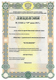 Лицензия на каналы связи